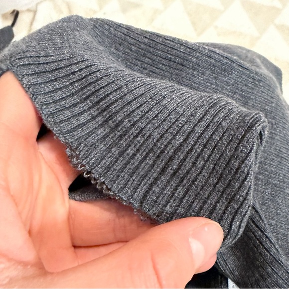 J crew heather charcoal TENCEL™ lyocell-blend foldover top - Picture 3 of 3